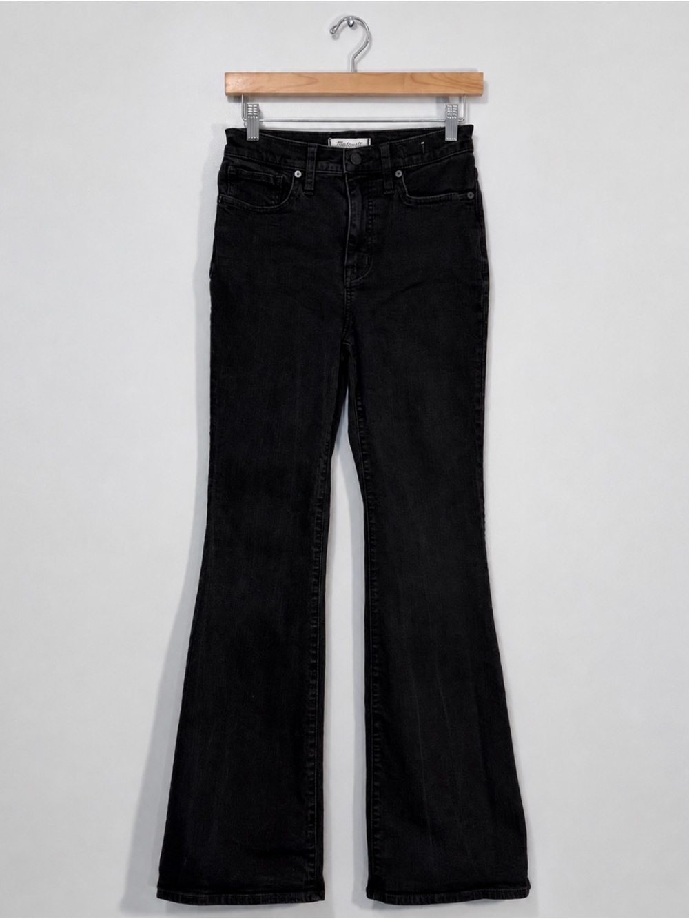 MADEWELL Black 70s Skinny Flare Jeans Size 26 - Picture 2 of 8
